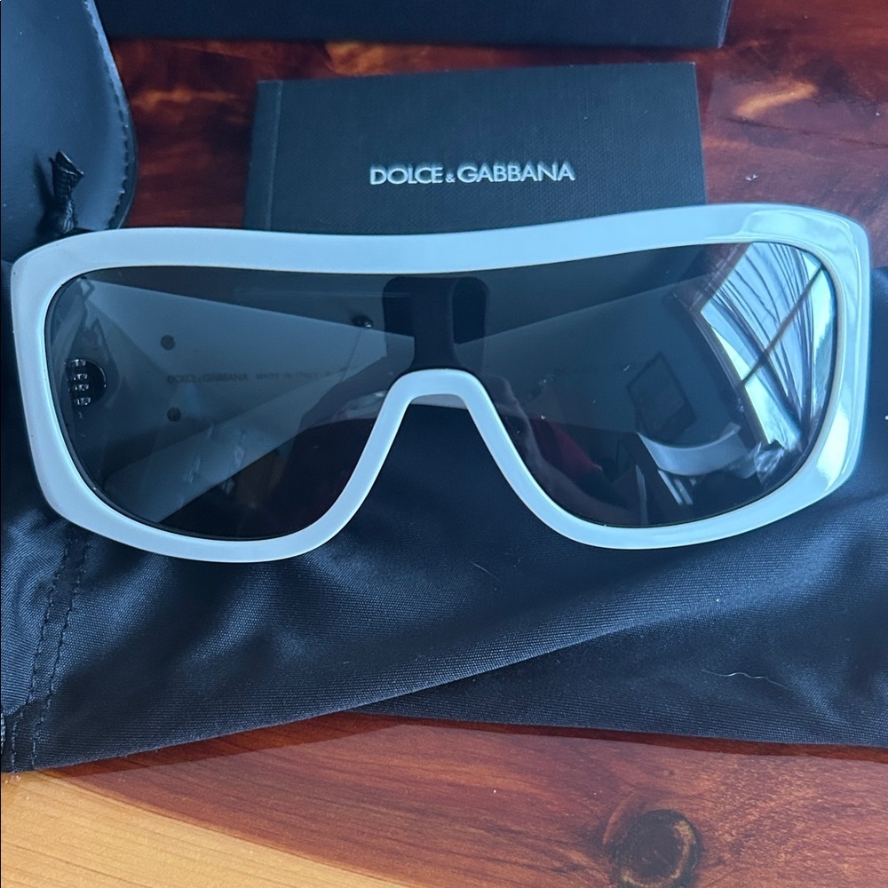 Dolce & Gabbana white sunglasses